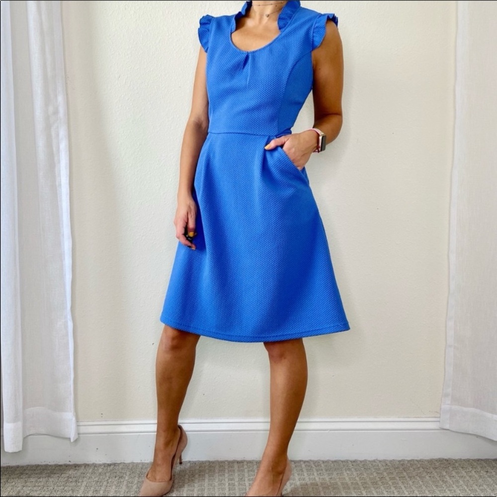 Anthropologie Tabitha Blue Cherie Dress Size 8